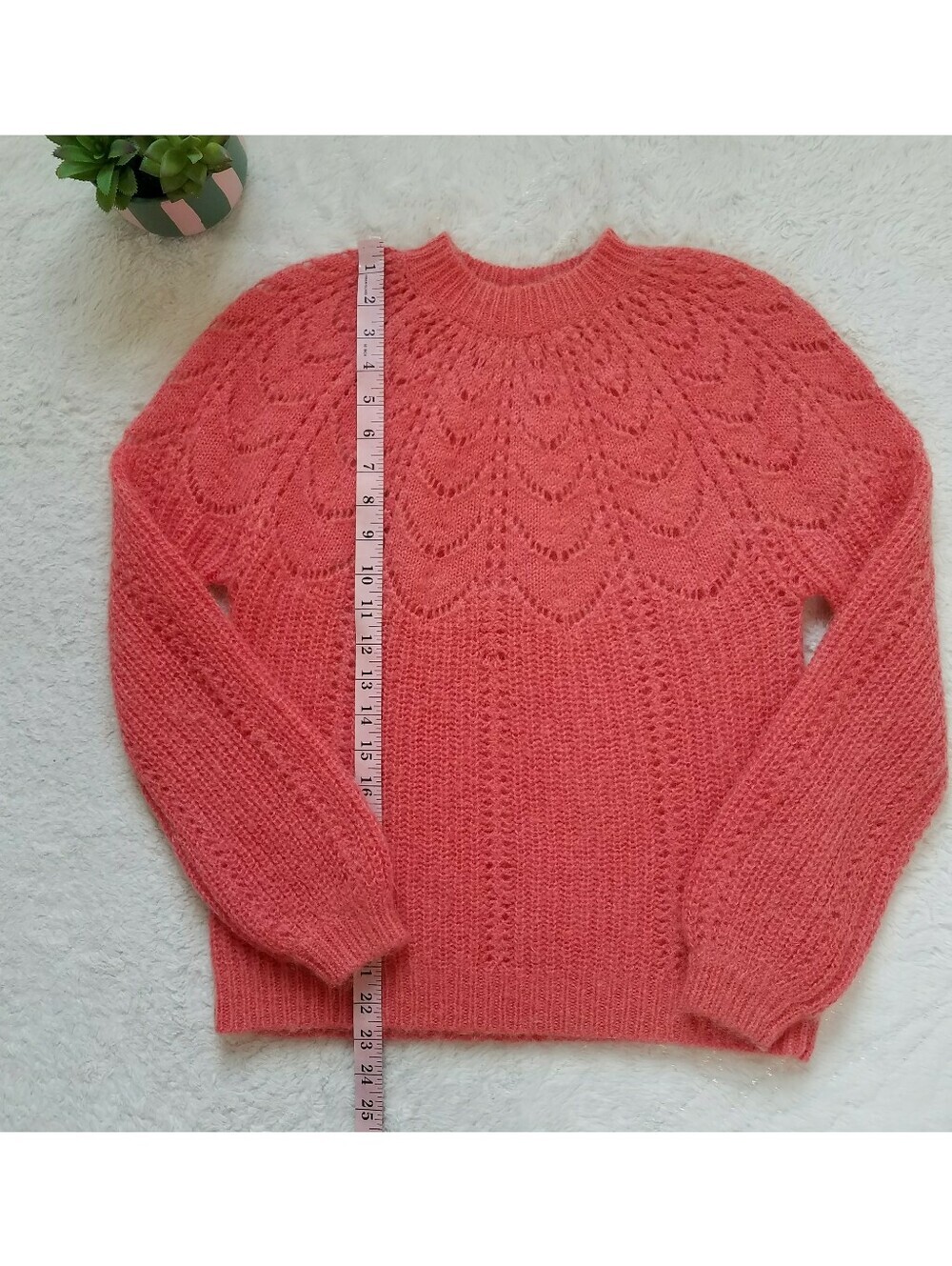 Sezane Paulin Jumper Sweater in Coral - Picture 6 of 10